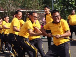 Kapolres Rejang Lebong Pimpin Tim Raih Juara Tarik Tambang pada Peringatan Hari Bhayangkara ke-80
