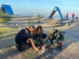 Polres Mukomuko Bersama Kodim 0428/Mukomuko Laksanakan Kegiatan Raden Inten Asri di Pantai Pandan Wangi