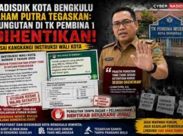 KADISDIK KOTA BENGKULU ILHAM PUTRA TEGASKAN PUNGUTAN DI TK PEMBINA 1 DIHENTIKAN USAI ABAIKAN ATURAN WALI KOTA